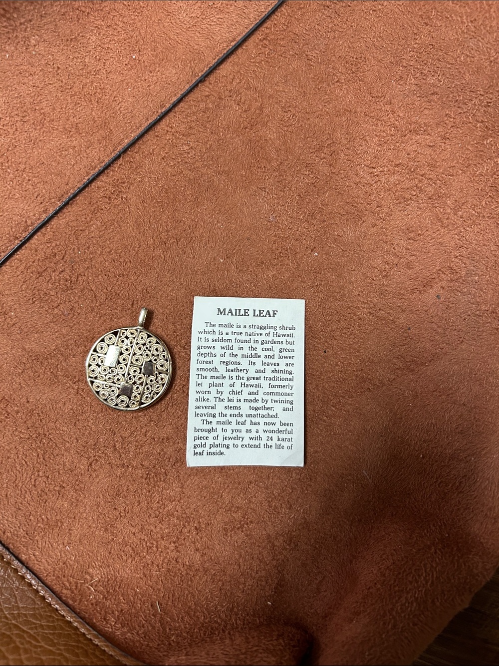 Vintage Sarah Coventry Gold-Tone Round Pendant